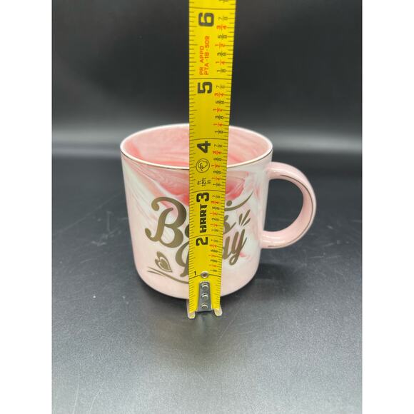 Boss Lady Pink Marble Swirl Design Coffee Mug Cup - Picture 7 of 7